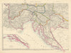 AUSTRIAN EMPIRE SW. Dalmatia Croatia Venice Tyrol Carinthia. DOWER 1863 map