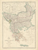 GREECE & BALKANS. Aegean. British Ionian Islands. Rumilia. ETTLING 1863 map