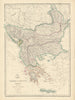 GREECE & BALKANS. Aegean. British Ionian Islands. Rumilia. ETTLING 1863 map