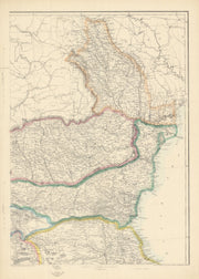 BALKANS NE.Moldavia Bulgaria Wallachia Rumilia Dobruja Romania.ETTLING 1863 map