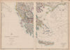 GREECE Turkey in Europe British Ionian Islands Cyclades Aegean.ETTLING 1863 map