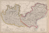 'LOMBARDY & VENICE' Austrian Kingdom of Lombardy-Venetia. Italy. DOWER 1863 map