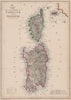 'The Islands of Corsica & Sardinia'. Elba. JOHN DOWER. Dispatch Atlas 1863 map
