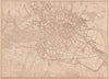 BERLIN. Large town/city plan by T. ETTLING for the Dispatch Atlas 1863 old map