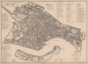 VENICE VENEZIA. Large town/city plan by T. ETTLING. Dispatch Atlas 1863 map