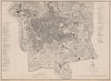 ROME (MODERN). Large town/city plan by T. ETTLING. Dispatch Atlas 1863 old map