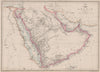 ARABIA. Hajj route.'Debai'/Dubai 'Abou-Thubbi'/Abu Dhabi Sharja.WELLER 1863 map