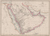 ARABIA. Hajj route.'Debai'/Dubai 'Abou-Thubbi'/Abu Dhabi Sharja.WELLER 1863 map