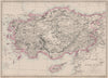 ASIA MINOR. Turkey Anatolia. Shows Smyrna/Izmir-Aydin railway. WELLER 1863 map