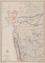 BRITISH INDIA. 'Bombay' -Nassick/Pune railways. Western Ghats. WELLER 1863 map