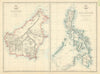 BORNEO & THE PHILIPPINE ISLANDS. East Indies. Manila Zebu/Cebu. WELLER 1863 map