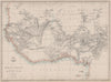 PRE COLONIAL WESTERN AFRICA.  Shows Mountains of Kong. Tribes. WELLER 1863 map