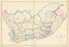 CAPE OF GOOD HOPE/NATAL Districts municipalities. South Africa. WELLER 1863 map