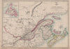 'Lower Canada, New Brunswick, Nova Scotia' Quebec & Maritimes. ETTLING 1863 map