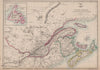 'Lower Canada, New Brunswick, Nova Scotia' Quebec & Maritimes. ETTLING 1863 map