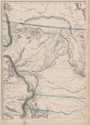 USA PLAINS Minnesota/Nebraska Territories 'Kanzas' ND SD WY MT.ETTLING 1863 map