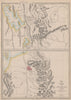'THE GREAT SALT LAKE (MORMON) CITY'. Town plan & environs maps. WELLER 1863
