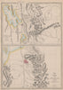 'THE GREAT SALT LAKE (MORMON) CITY'. Town plan & environs maps. WELLER 1863