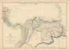 SOUTHERN CENTRAL AMERICA. Mosquito New Granada Venezuela. ETTLING 1863 old map