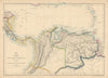 SOUTHERN CENTRAL AMERICA. Mosquito New Granada Venezuela. ETTLING 1863 old map