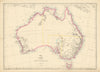 AUSTRALIA showing 1856 states pre-Queensland 'North Australia'. WELLER 1863 map