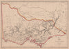 VICTORIA. Shows 1st Australian steam railway Geelong-Melbourne. WELLER 1863 map