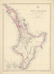 'New Zealand North Island. New Ulster or Eaheinomauwe' provinces DOWER 1863 map