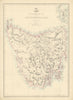 TASMANIA OR VAN DIEMEN'S LAND. Shows townships not yet settled. WELLER 1863 map