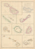 ISLANDS. Malta Madeira Bermuda Reunion Hawaii Tahiti Mauritius. WELLER 1863 map
