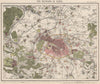 PARIS ENVIRONS. Fortifications. Railways. Versailles. LETTS 1889 old map