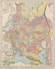 RUSSIA. Eastern Europe. Ukraine Belarus Baltics Finland Georgia. LETTS 1889 map