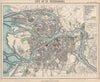 ST PETERSBURG Санкт-Петербург. Antique town city map plan. LETTS 1889 old