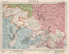 CENTRAL BRITISH INDIA Bengal Central Provinces Bandelkand. Railways 1889 map