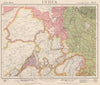 RAJASTHAN British India Delhi Jaipur Jodhpur Ajmer Agra. Railways LETTS 1889 map