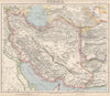 PERSIA/IRAN. Ottoman Iraq. Caspian Sea. Afghanistan. LETTS 1889 old map