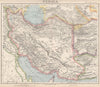 PERSIA/IRAN. Ottoman Iraq. Caspian Sea. Afghanistan. LETTS 1889 old map