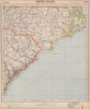 North & South Carolina coast. Lighthouses railroads Cape Hatteras LETTS 1889 map