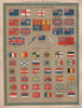 National Mercantile & Marine Flags. British Empire & European 1918 old map
