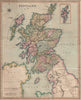 Antique map of Scotland by Henry Teesdale 1831 old plan chart