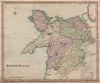 Antique map of North Wales by Henry Teesdale 1831 old plan chart