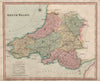 Antique map of South Wales by Henry Teesdale 1831 old plan chart