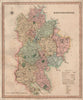 Antique county map of Bedfordshire by Henry Teesdale 1831 old