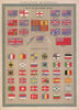 National Mercantile & Marine Flags. British Empire & European 1916 old map