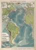 Atlantic Ocean. Cables & Wireless Stations. Land visibility. Sections 1916 map
