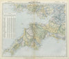 SOUTH WEST ENGLAND & SOUTH WALES WATERSHEDS. Lighthouses. LETTS 1883 old map