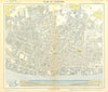 LIVERPOOL town city map. Mersey Tunnel section. Ward boundaries.LETTS 1883