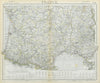 FRANCE SOUTH. Lighthouses. UK-French trade 1876-1880. LETTS 1883 old map