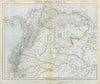 AMAZONIA & ANDEAN STATES. Colombia includes Panama. Venezuela. LETTS 1883 map