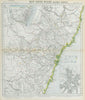 NEW SOUTH WALES showing gold mining stations. Sydney city plan. LETTS 1883 map