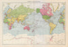 World Commercial Chart shipping routes. Commonwealth/French Union LARGE 1952 map